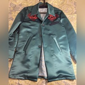 Mens satin coat